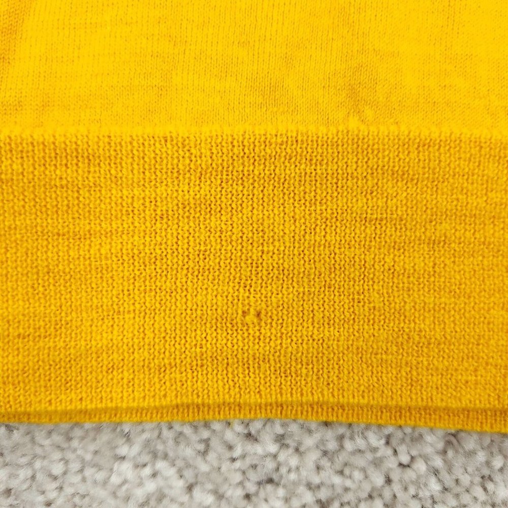 Banana Republic Sweater Womens Extra Small Yellow Striped 100% Merino Wool - Picture 4 of 9